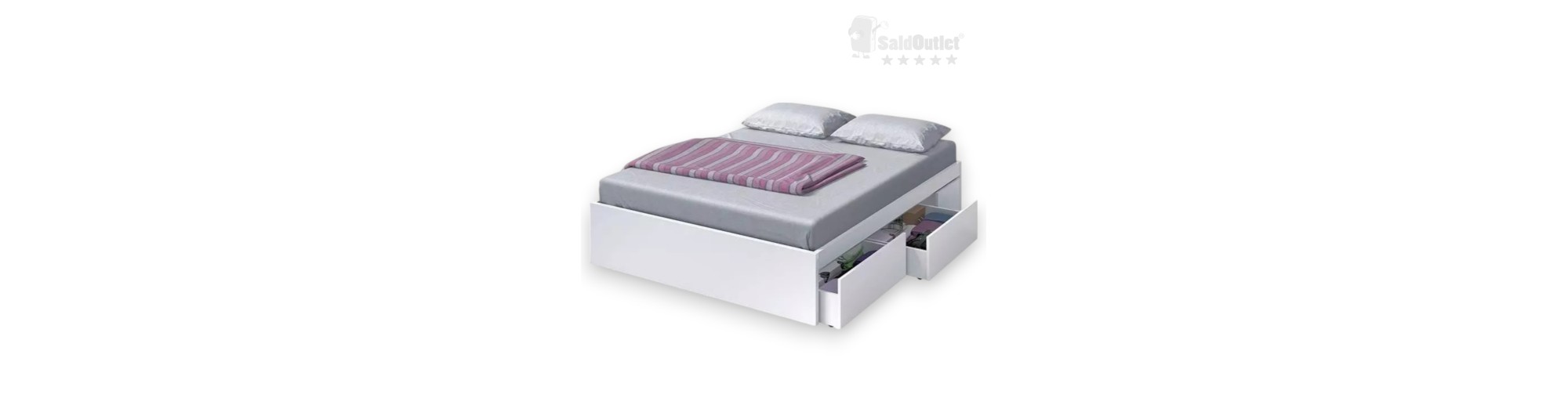 Cama Estructura Cajones Hellman Blanco 150x190cm