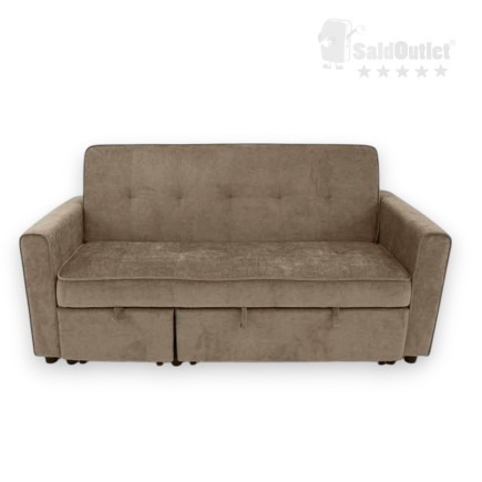 Sofá Cama Chaise Longue Marrón Viktory