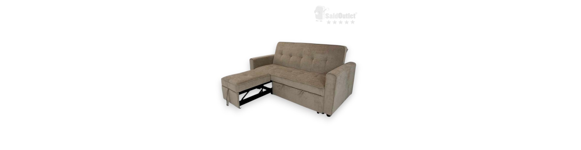 Sofá Cama Chaise Longue Marrón Viktory