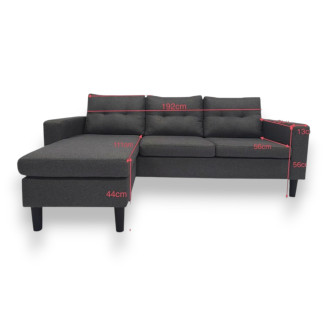 Sofá Chaiselongue Reversible Fiore 3 Plazas