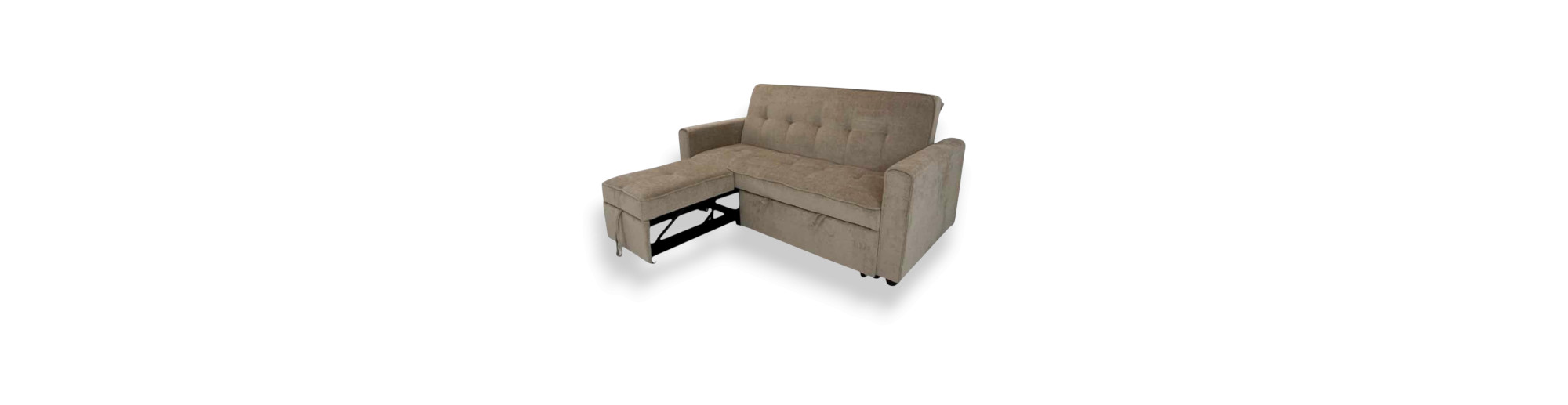 Sofá Cama Chaise Longue Marrón Viktory